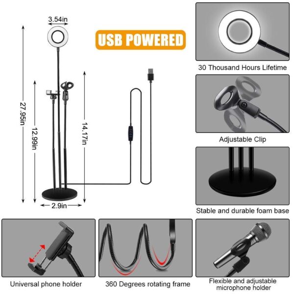 PROFESSIONAL RING LIGHT WITH MIC STAND - Image 4