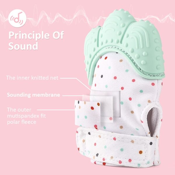 Baby Teething Gloves Silicone Molar Mitten Chewable Nursing Infant Pacifier Chain Nipples Anti-bite Stop Sucking Thumb Toy - Image 2