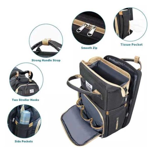 Waterproof Multipurpose Foldable Baby Bed And Diaper Bag - Image 5