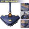 Triangle 360° Rotatable Adjustable Cleaning Mop Long Handle Microfiber Dust Mop