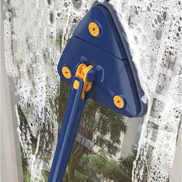 Triangle 360° Rotatable Adjustable Cleaning Mop Long Handle Microfiber Dust Mop - Image 4