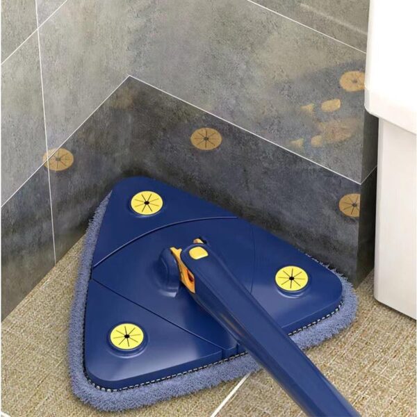 Triangle 360° Rotatable Adjustable Cleaning Mop Long Handle Microfiber Dust Mop - Image 4